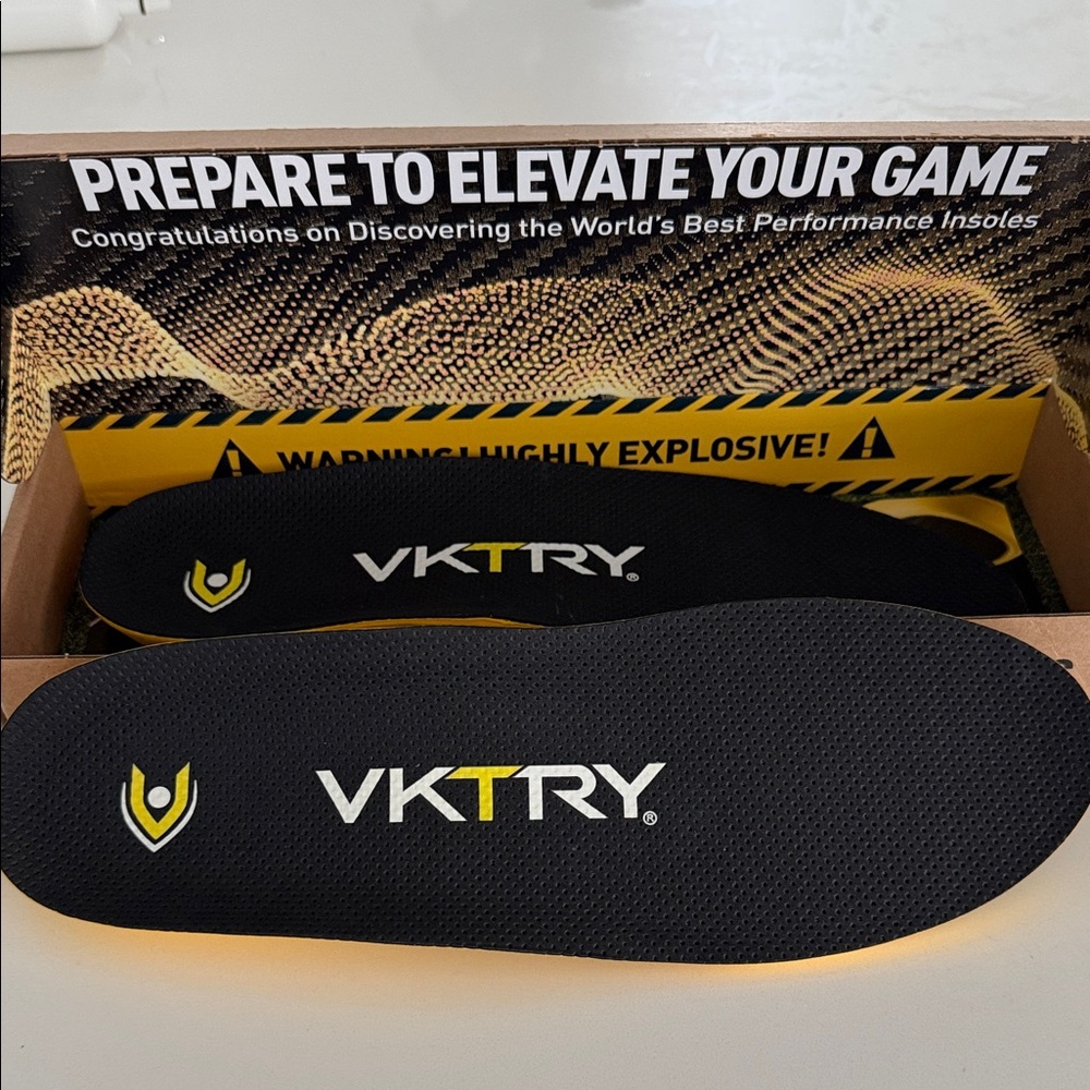 VKTRY Black and Yellow Performance Insoles
